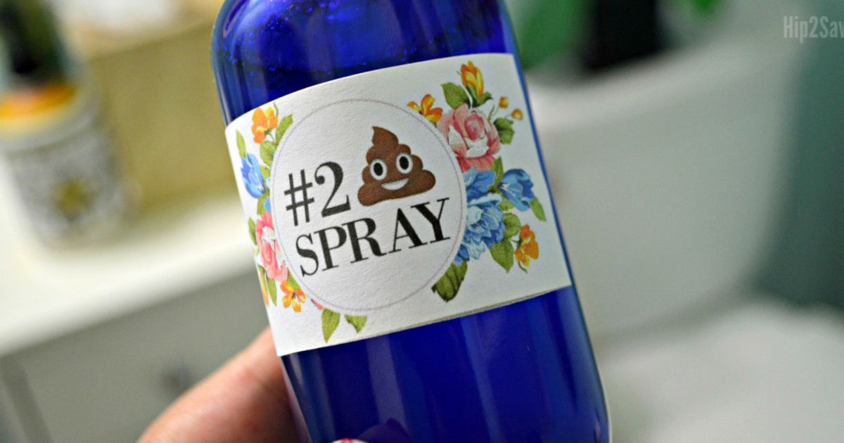 #2 poop spray diy with label