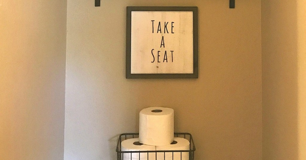 Take A Seat Bathroom Sign 