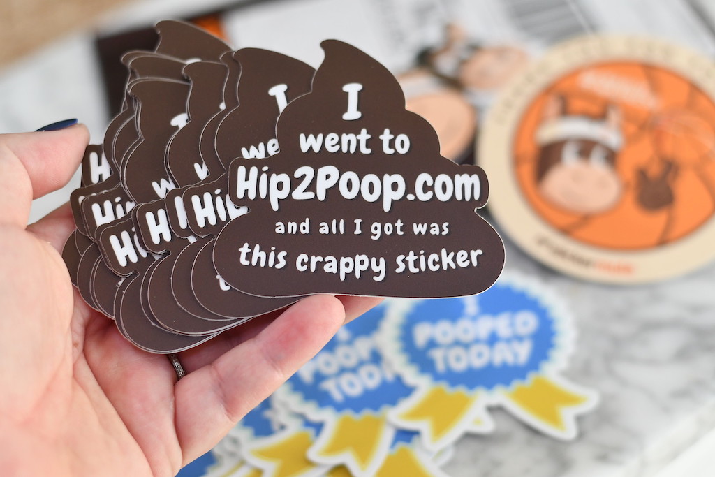 I Went to Hip2Poop.com Vinyl Stickers 