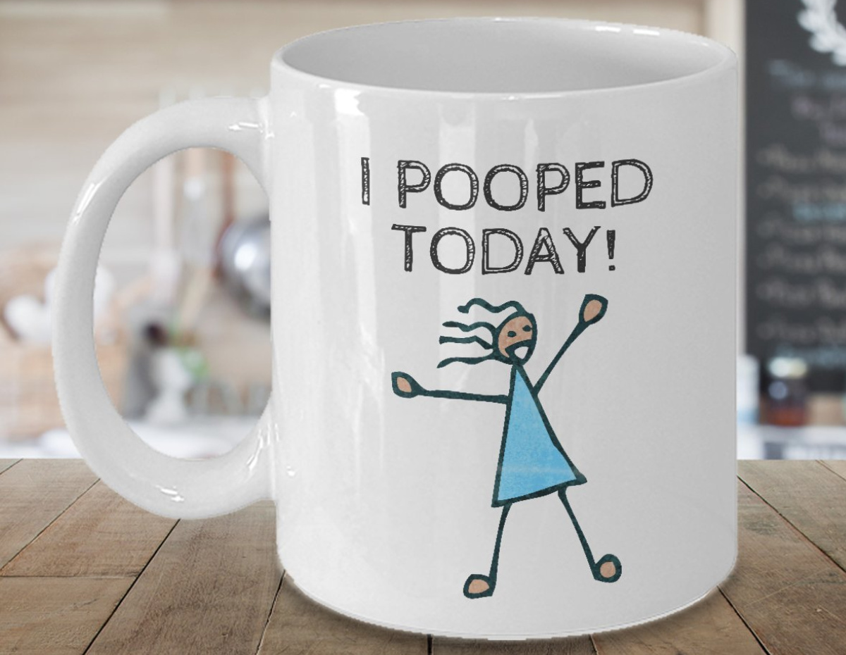I pooped today mug
